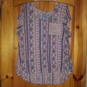 Wallflower Aztec print blouse